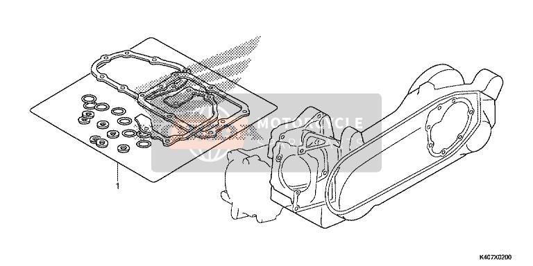 Honda NSS125D 2015 Kit guarnizioni B per un 2015 Honda NSS125D